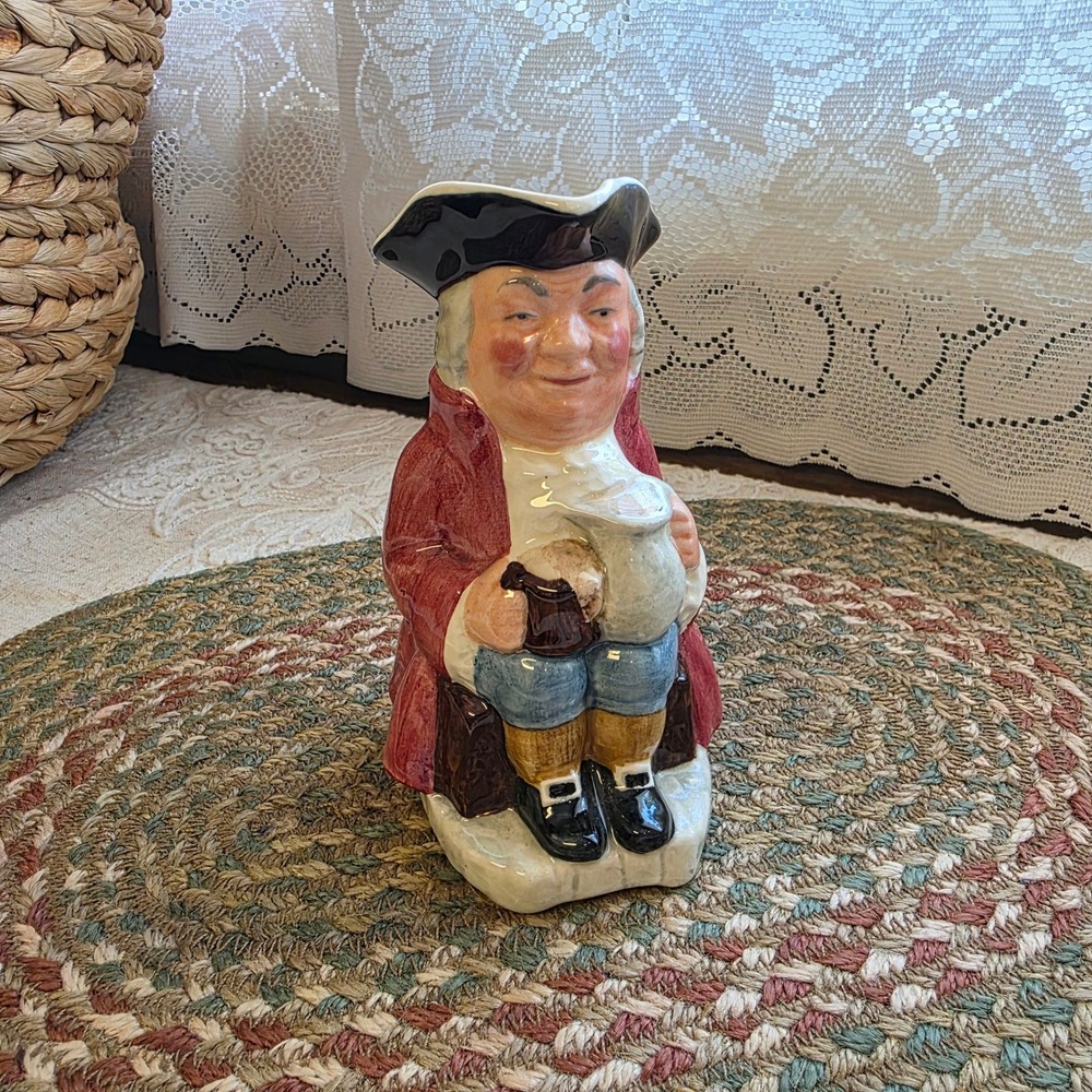 SylvaC Staffordshire Toby Philpot 5" Pitcher, Beer‎ Stein Red Blue England 1136